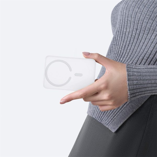 EnerFill FM11 10000mAh 22.5W MagSafe bezvadu pārnēsājamais akumulators ar 30 cm USB-C kabeli - balts