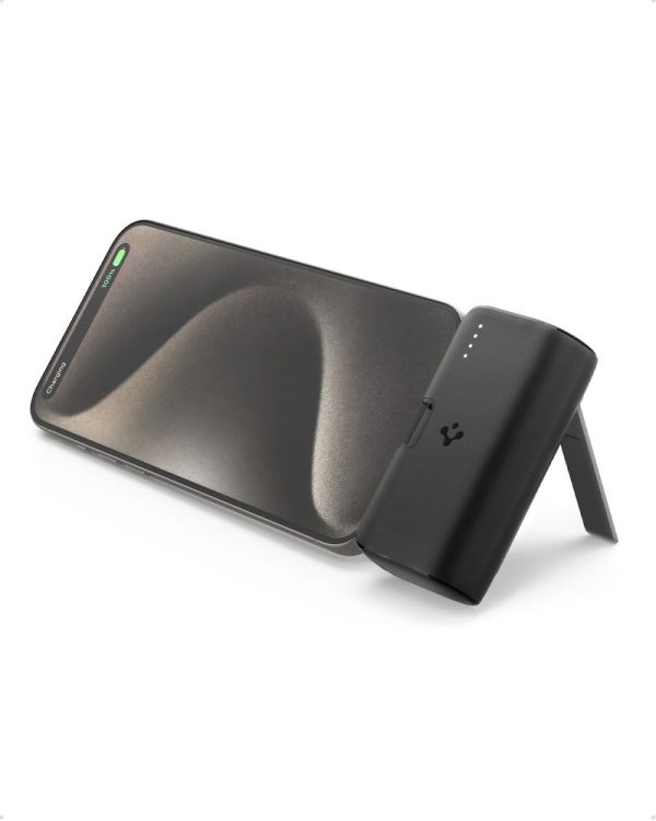 Powerbank ar statīvu EA2205 5000mAh 22,5 W - melns