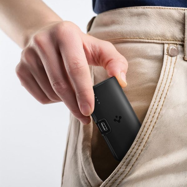 Powerbank ar statīvu EA2205 5000mAh 22,5 W - melns