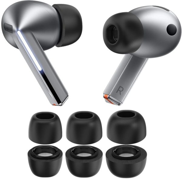 Austiņas Samsung Galaxy Buds 3 Pro austiņām S / M / L izmēros, melnas - 3 gab.