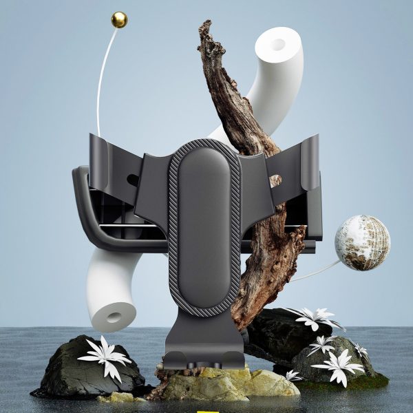 Gravity automašīnas tālruņa turētājs gaisa atverei - melns