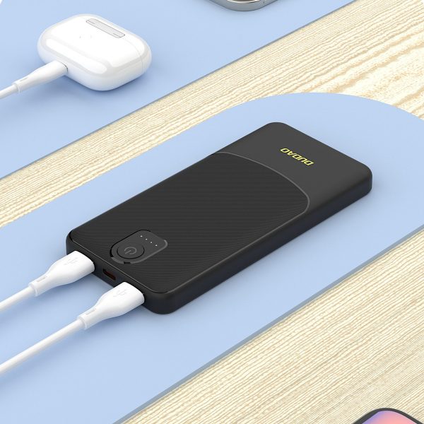 Powerbank K10 10000mAh USB-A 12W 2.4A - melns