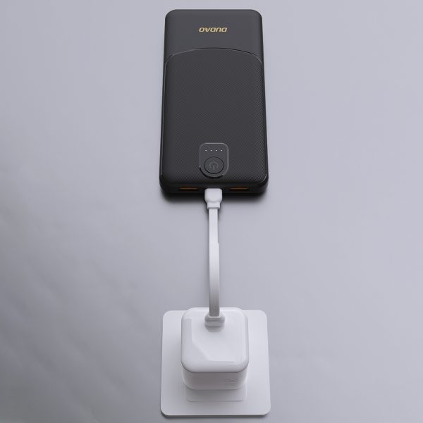 Powerbank K10 10000mAh USB-A 12W 2.4A - melns