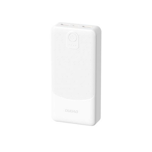 Powerbank K10 10000mAh USB-A 12W 2.4A - balts