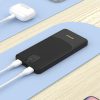 Powerbank K10 10000mAh USB-A 12W 2.4A - balts