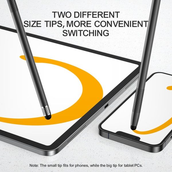 JR-DR01 pasīvais irbulis skārienekrāniem, 2 uzgaļi - melns