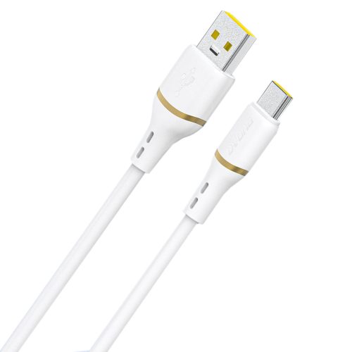 Silikona kabelis USB-A - USB-C 5A 1m - balts