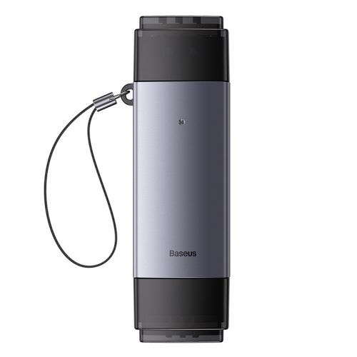 SD TF USB-A USB-C atmiņas karšu lasītājs - pelēks