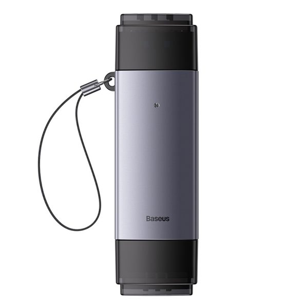 SD TF USB-A USB-C atmiņas karšu lasītājs - pelēks