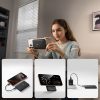 2-in-1 Powerbank 10000mAh USB-C iPhone Apple Watch MagSafe 27W ar USB-C kabeli - melns