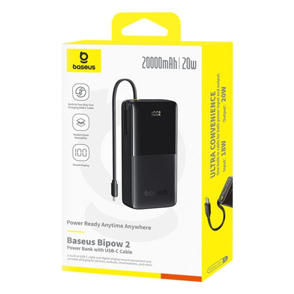 1031271-6-powerbank-bipow-2-20000mah-20w-z-wyswietlaczem-baseus-hurtownia-dropshipping-1.jpg Bipow 2 20000mah 20W Powerbank ar iebūvētu displeju un USB-C kabeli - melns