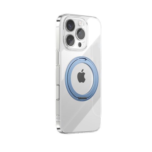 iPhone 16 Pro Max MagSafe vāciņš ar 360 grādu gredzena statīvu — zils