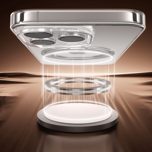 iPhone 16 Pro Max MagSafe vāciņš ar 360 grādu gredzena statīvu — melns