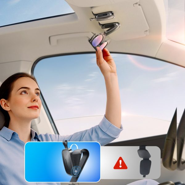 Automašīnas magnētiskais klipša turētājs brillēm ar saules aizsargu