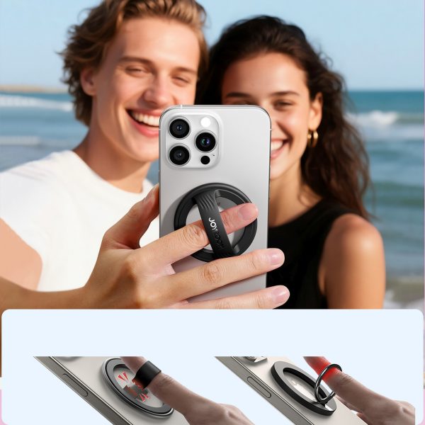 Magnētisks gredzena turētājs MagSafe viedtālruņiem - melns