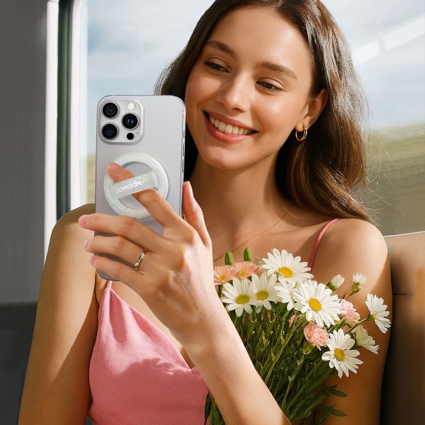 Magnētisks gredzena turētājs MagSafe viedtālruņiem - balts