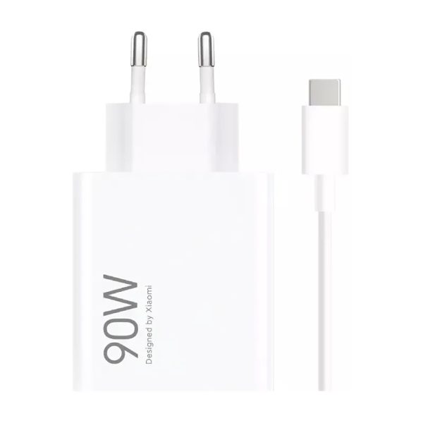 Xiaomi HyperCharge Combo USB-A 6.1A 90W sienas lādētājs ar USB-C kabeli - balts