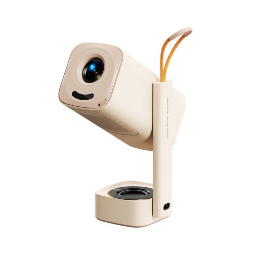 Pārnēsājams salokāms multimediju projektors WiFi BT FullHD 1080p - bēšs