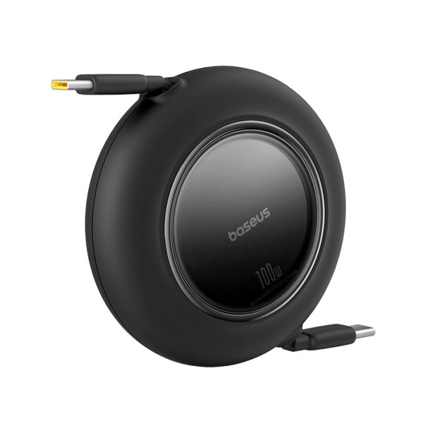 Ievelkams USB-C kabelis 100W 2m - melns