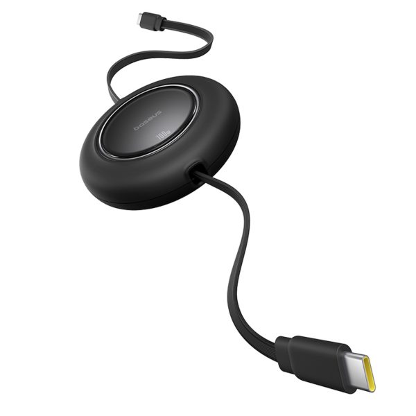 Ievelkams USB-C kabelis 100W 2m - melns