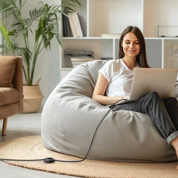 Ievelkams USB-C kabelis 100W 2m - melns