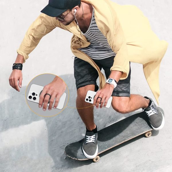 MMR100 MagSafe magnētiskais gredzena tālruņa turētājs - pelēks