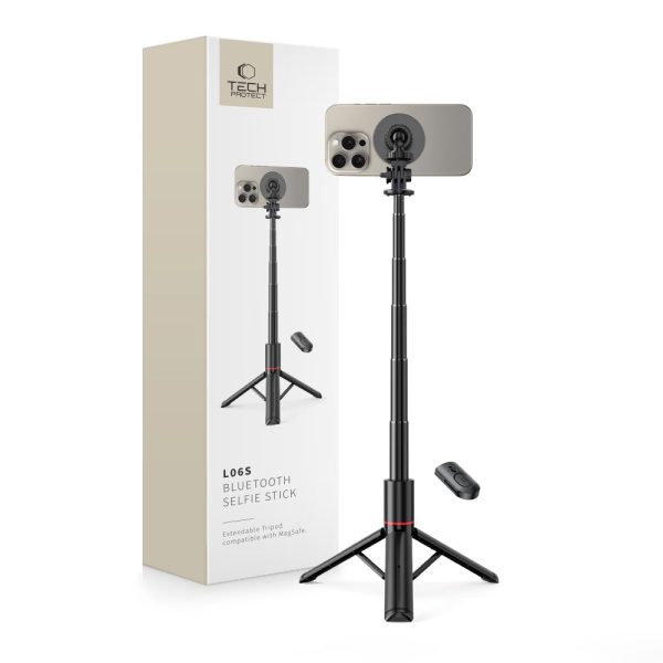 Pašbildes nūjas viedtālruņa statīvs ar magnētisku tālvadības pulti L06S Bluetooth MagSafe 82cm