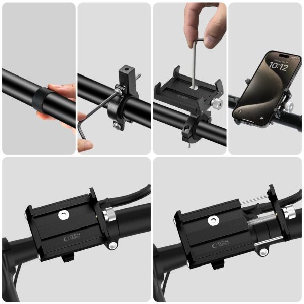 1031315-5-uchwyt-rowerowy-do-smartfona-hurtel-hurtownia-dropshipping.jpg Uchwyt rowerowy do smartfona na kierownicę V4 - czarny