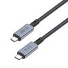 USB-C PD 240W 8K 40Gbps 2m kabelis - pelēks