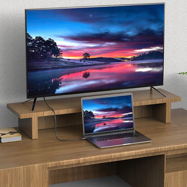 USB-C PD 240W 8K 40Gbps 2m kabelis - pelēks