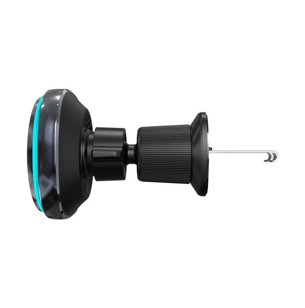 Automašīnas turētājs ar induktīvo lādētāju un telefona ventilatoru gaisa atverei Qi MagSafe 15W