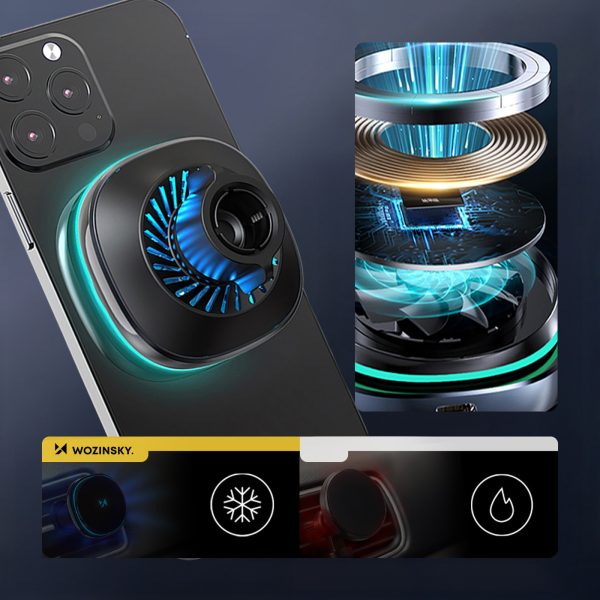 Automašīnas turētājs ar induktīvo lādētāju un telefona ventilatoru gaisa atverei Qi MagSafe 15W