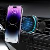 Automašīnas turētājs ar induktīvo lādētāju un telefona ventilatoru gaisa atverei Qi MagSafe 15W