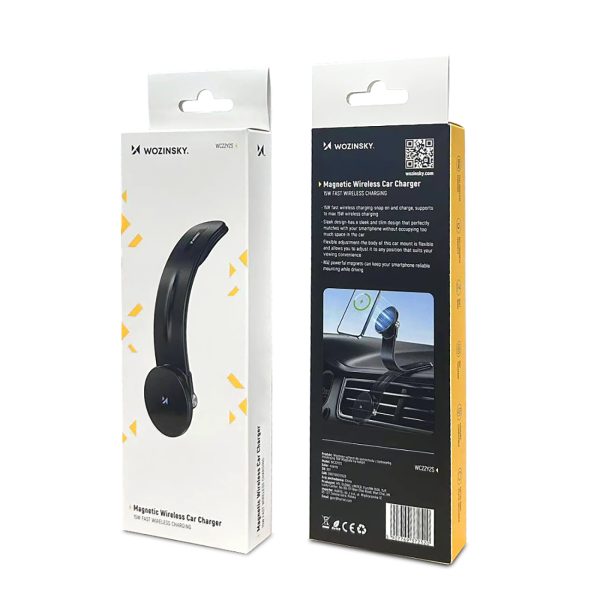 Magnētiskais automašīnas turētājs ar induktīvu tālruņa lādētāju kabīnei 15W MagSafe