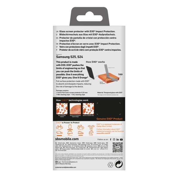 Rūdīts stikls Samsung Galaxy S25+ / S24+ ar rūdīta stikla D3O rāmi