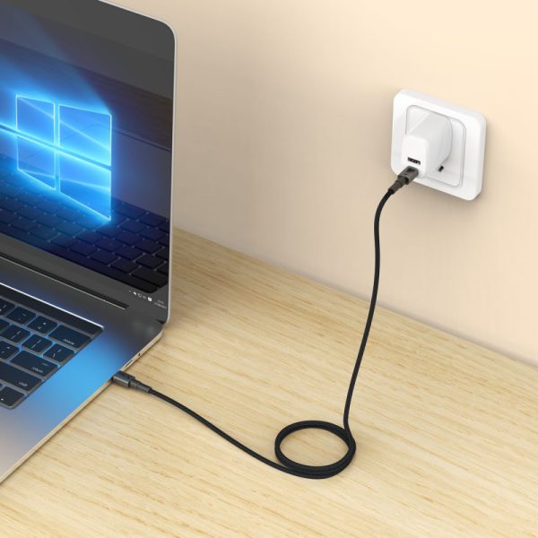 UltraBoost DNA USB-C PD 100W 5A 100 cm kabelis - pelēks