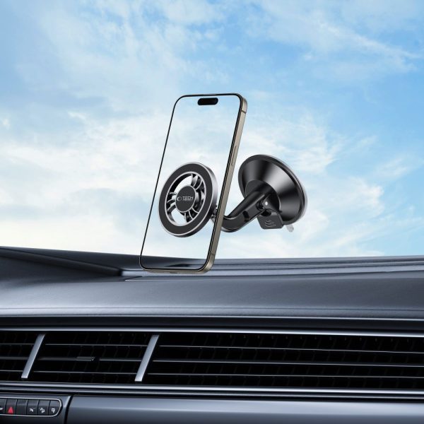 N56 MagSafe viedtālruņa turētājs automašīnas paneļa stiklam - melns
