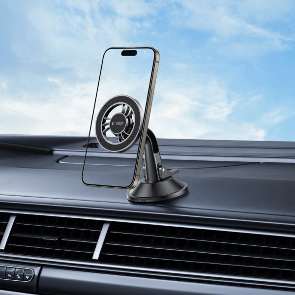 N56 MagSafe viedtālruņa turētājs automašīnas paneļa stiklam - melns