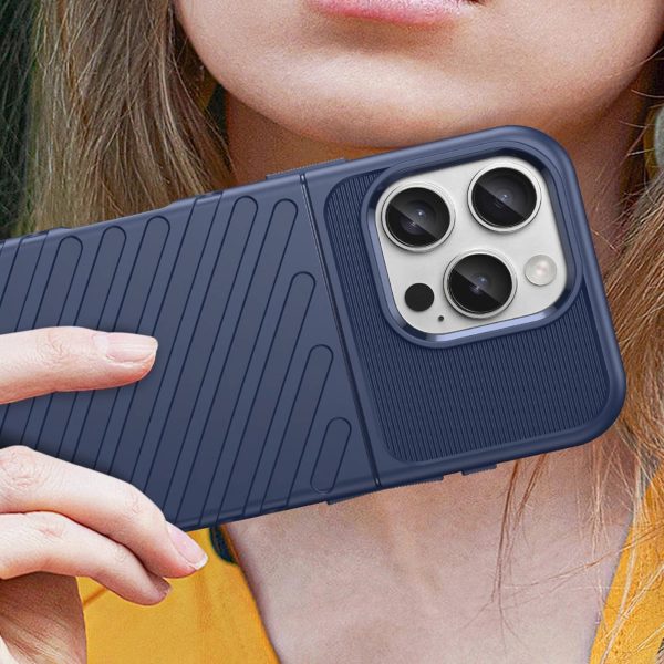Bruņots silikona maciņš iPhone 16e Thunder Case - zils
