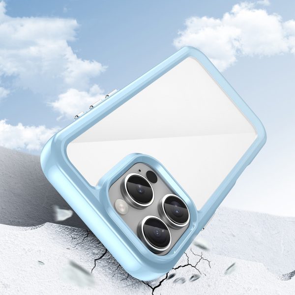 iPhone 16e kosmosa vāciņš ar elastīgu rāmi — zils