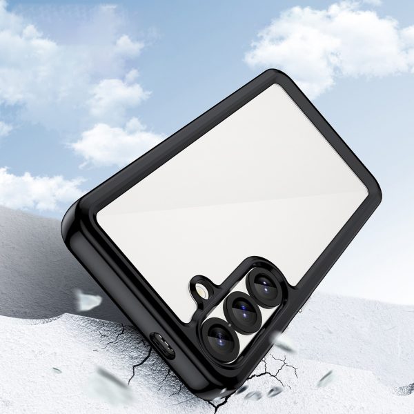 Samsung Galaxy S25 Edge kosmosa maciņš ar elastīgu rāmi - melns