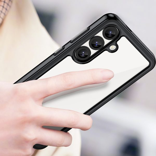 Samsung Galaxy S25 Edge kosmosa maciņš ar elastīgu rāmi - melns