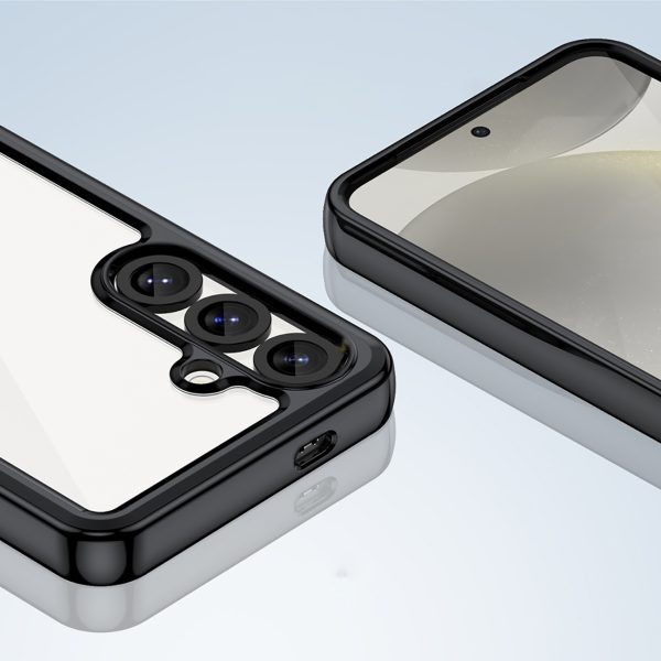 Samsung Galaxy S25 Edge kosmosa maciņš ar elastīgu rāmi - melns