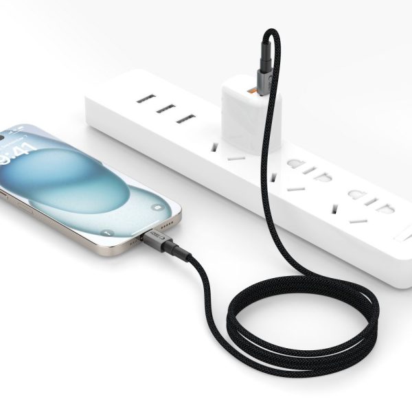 Kabelis USB-C - iPhone Lightning Ultraboost DNA PD 27W 3A 25 cm - pelēks