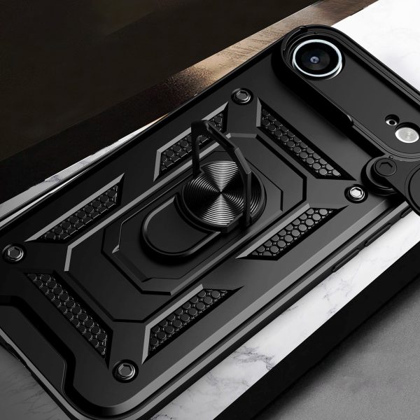 Armor Camshield maciņš ar statīvu un kameras aizsargu iPhone 17 Air Hybrid Armor - melns