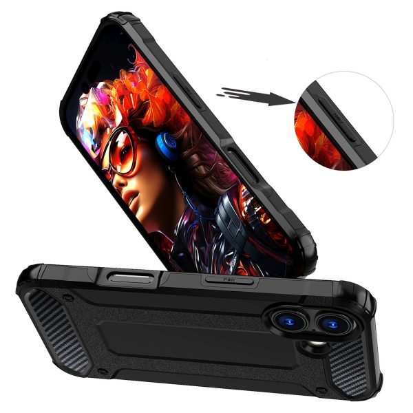 iPhone 17 Hybrid Armor vāciņš - melns