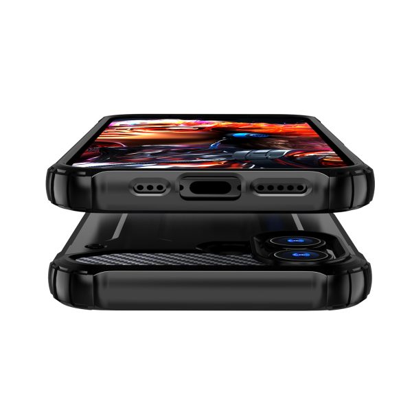iPhone 17 Hybrid Armor vāciņš - melns
