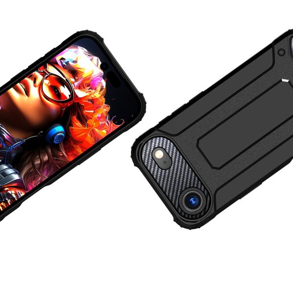 iPhone 17 Air Hybrid Armor vāciņš — melns