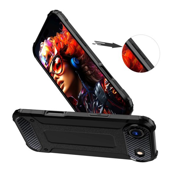 iPhone 17 Air Hybrid Armor vāciņš — melns