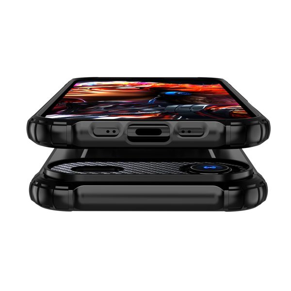 iPhone 17 Air Hybrid Armor vāciņš — melns